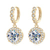 Moissanite Hoop Huggie Earrings 925 Sterling Silver Dangle Drop 3ct 2ct