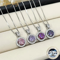 2Ct Moissanite Necklace Earrings Set Sterling Silver 925 Wedding Jewelry