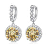 Moissanite 925 Sterling Silver Round D Color Drop Earrings Valentine's Gift