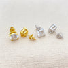 Moissanite Screw-Back Stud Earrings 0.5-2CT Four-Prong S925 Sterling Silver