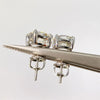 Moissanite Screw-Back Stud Earrings 0.5-2CT Four-Prong S925 Sterling Silver