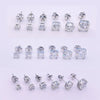 Moissanite Screw-Back Stud Earrings 0.5-2CT Four-Prong S925 Sterling Silver