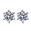 Moissanite Screw Stud Earrings 0.2-2CT D Color 925 Sterling Silver 6 Prong