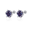 Moissanite Screw Stud Earrings 0.5-2ct D Color 925 Sterling Silver Wedding Studs