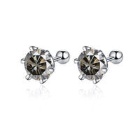 Moissanite Screw Stud Earrings 0.5-2ct D Color 925 Sterling Silver Wedding Studs