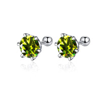 Moissanite Screw Stud Earrings 0.5-2ct D Color 925 Sterling Silver Wedding Studs
