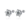 Moissanite Screw Stud Earrings 0.5-2ct D Color 925 Sterling Silver Wedding Studs