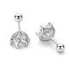 Moissanite Screw Stud Earrings 0.5-2ct D Color 925 Sterling Silver Wedding Studs