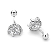Moissanite Screw Stud Earrings 0.5-2ct D Color 925 Sterling Silver Wedding Studs