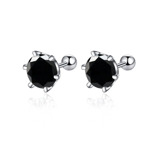 Moissanite Screw Stud Earrings 0.5-2ct D Color 925 Sterling Silver Wedding Studs