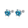 Moissanite Screw Stud Earrings 0.5-2ct D Color 925 Sterling Silver Wedding Studs