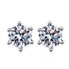 Moissanite Screw Stud Earrings D Color 6-Prong 925 Sterling Silver Wedding