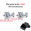 Moissanite Screw Stud Earrings D Color 6-Prong 925 Sterling Silver Wedding