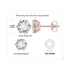 Moissanite D Color Round Solitaire Stud Earrings 0.6-6ct Sterling Silver