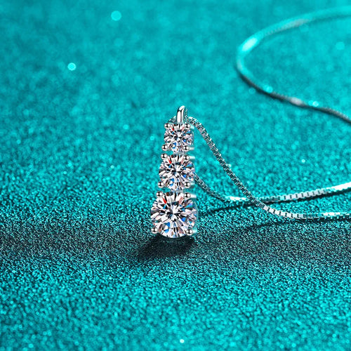 Moissanite 925 Sterling Silver Jewelry Set - Ring Earring Pendant Gift