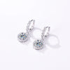 Moissanite 925 Sterling Silver Round D Color Drop Earrings Valentine's Gift