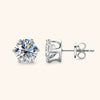 Moissanite Stud Earrings 0.2-6 Carat D-E Color 925 Sterling Silver
