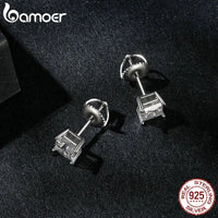 Moissanite Stud Earrings 0.5-1ct Screw Back D VVS1 Lab Created White Gold