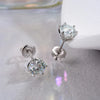 Moissanite Stud Earrings 0.5-2CT S925 Sterling Silver 18K 6-Prong Screw Backs