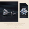 Moissanite Stud Earrings 0.5-2CT Screw Back S925 Sterling Silver 18K Plated