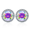 Moissanite Stud Earrings 0.8ct D Color 925 Sterling Silver 18K White Gold