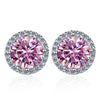 Moissanite Stud Earrings 0.8ct D Color 925 Sterling Silver 18K White Gold