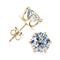 yellow gold colored silver / 0.2ct each