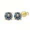 yellow gold colored silver / 0.3ct(4mm) each