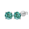 Moissanite Stud Earrings 0.3-3ct Certified S925 Sterling Silver Cyan Colorfast