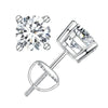 Moissanite Stud Earrings 0.5-1ct Screw Back D VVS1 Lab Created White Gold