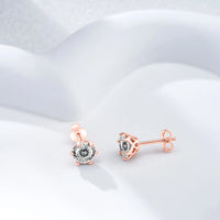 Moissanite Stud Earrings 0.5-2 CT 925 Sterling Silver Rose Gold Plated Gift
