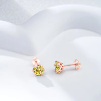 Moissanite Stud Earrings 0.5-2 CT 925 Sterling Silver Rose Gold Plated Gift