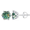 Moissanite Stud Earrings 0.5-2CT S925 Sterling Silver 18K 6-Prong Screw Backs