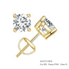 Moissanite Stud Earrings 0.5-1ct Screw Back D VVS1 Lab Created White Gold