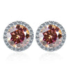 Moissanite Stud Earrings 0.8ct D Color 925 Sterling Silver 18K White Gold