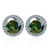 Moissanite Stud Earrings 0.8ct D Color 925 Sterling Silver 18K White Gold