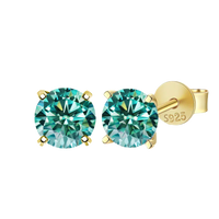 Moissanite Stud Earrings 0.3-3ct Certified S925 Sterling Silver Cyan Colorfast