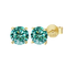 yellow gold colored silver / 0.3ct(4mm) each