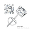 Moissanite Stud Earrings 0.5-1ct Screw Back D VVS1 Lab Created White Gold