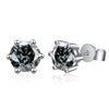 Moissanite Stud Earrings 1-6ct 21 Colors GRA Cert 925 Sterling Silver