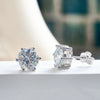 Moissanite Stud Earrings 1-6ct 21 Colors GRA Cert 925 Sterling Silver