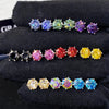 Moissanite Stud Earrings 1-6ct 21 Colors GRA Cert 925 Sterling Silver