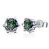 Moissanite Stud Earrings 1-6ct 21 Colors GRA Cert 925 Sterling Silver