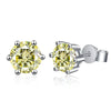 Moissanite Stud Earrings 1-6ct 21 Colors GRA Cert 925 Sterling Silver
