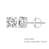 Moissanite Stud Earrings 2CT VVS1 925 Sterling Silver Screw Back Classic