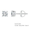 Moissanite Stud Earrings 2CT VVS1 925 Sterling Silver Screw Back Classic
