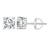 Moissanite Stud Earrings 2CT VVS1 925 Sterling Silver Screw Back Classic