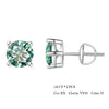 Moissanite Stud Earrings 2CT VVS1 925 Sterling Silver Screw Back Classic