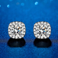 Moissanite Stud Earrings 925 Sterling Silver Round Cut Classic Women's Jewelry