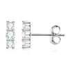 Moissanite Stud Earrings 925 Sterling Silver Mini Curved Climber Studs Women